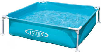 Басейн каркасний 57173 (3) Intex  розміром 122х122х30 см, об'єм: 337л, вага: 4,9 кг, від 3 років