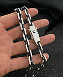 Срібний ланцюжок Якір. Срібло Чорне 925., фото 5