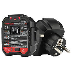 Тестер розеток Mayilon HT-106D із ПЗВ / Цифровий тестер розеток з LED дисплеєм