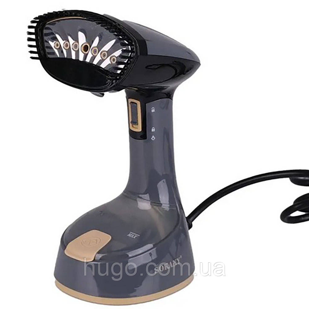 Ручний відпарювач для одягу SK-GT-3065, 1300Вт, 120мл, Чорний / Вертикальний відпарювач / Парова праска, фото 1