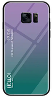 Чохол Samsung Galaxy S7 Edge Gradient Hello Purple Green