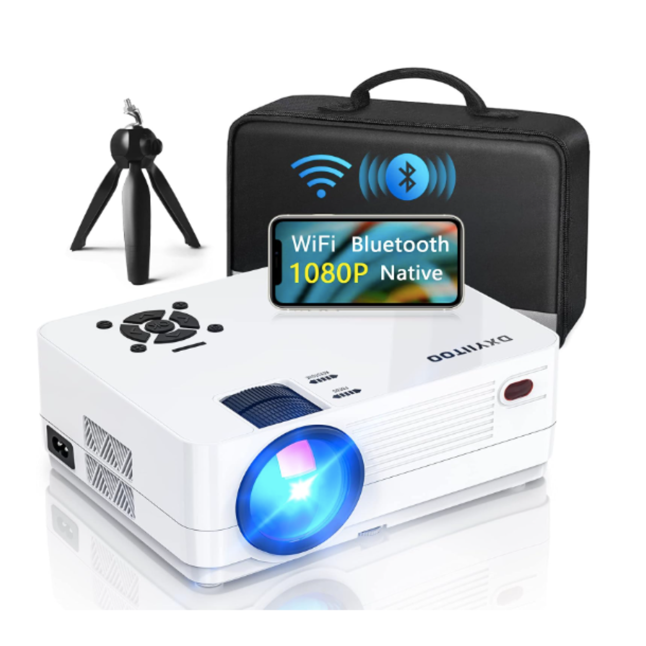 Мультимедійний Проєктор 4K Dxyiitoo S3 з Wi-Fi та Bluetooth 9800 Лм