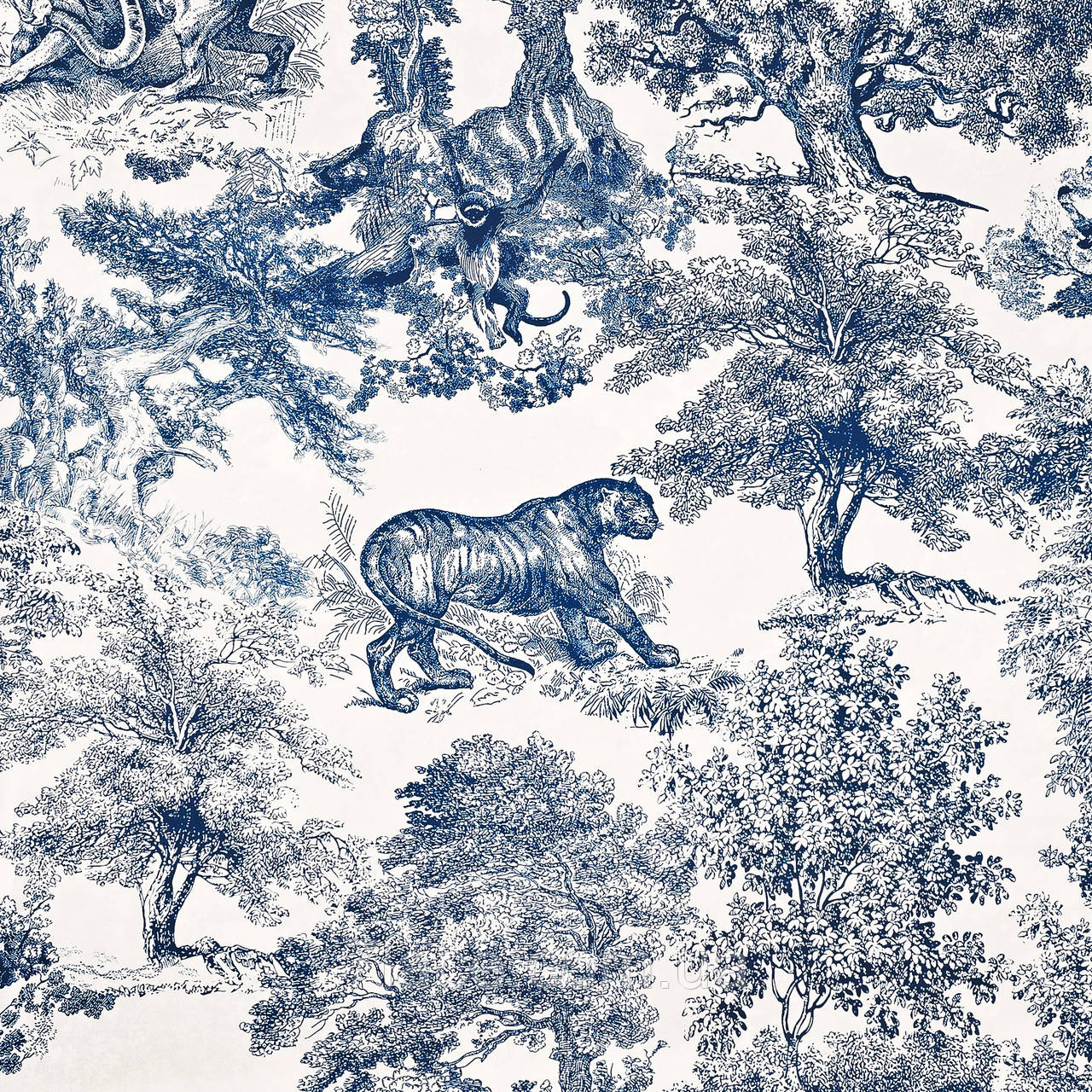 Тканина Шовк Армані з принтом "DIOR" синьо-білий / ціна вказана за 0,5 метра тканини, фото 1