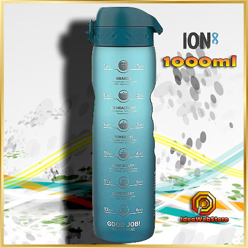 Пляшка для води спортивна Пляшка для тренувань Фітнес пляшка для води ION8 1000 мл Блакитний
