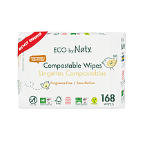 Органічні серветки Eco by Naty без запаху 168 шт (3 упаковки 1)