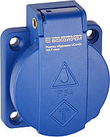 Розетка вбудована тип F 3P 16A IP54, 2P+PE синя UCombi АСКО