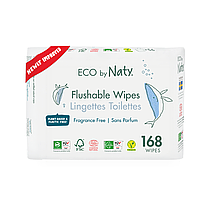 Органічний вологий туалетний папір Eco by Naty, без запаху 168 шт (3 упаковки 1)