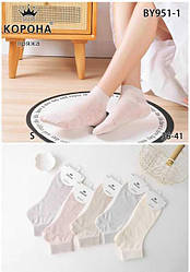 Шкарпетки жіночі літні, середні, бавовняні з капроновими вставками (розмір 36-41)