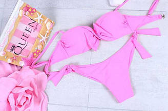 Купальник жіночий роздільний, 2-ка, однотонний, оптом ПАР/3 шт (р.36-40)Teres