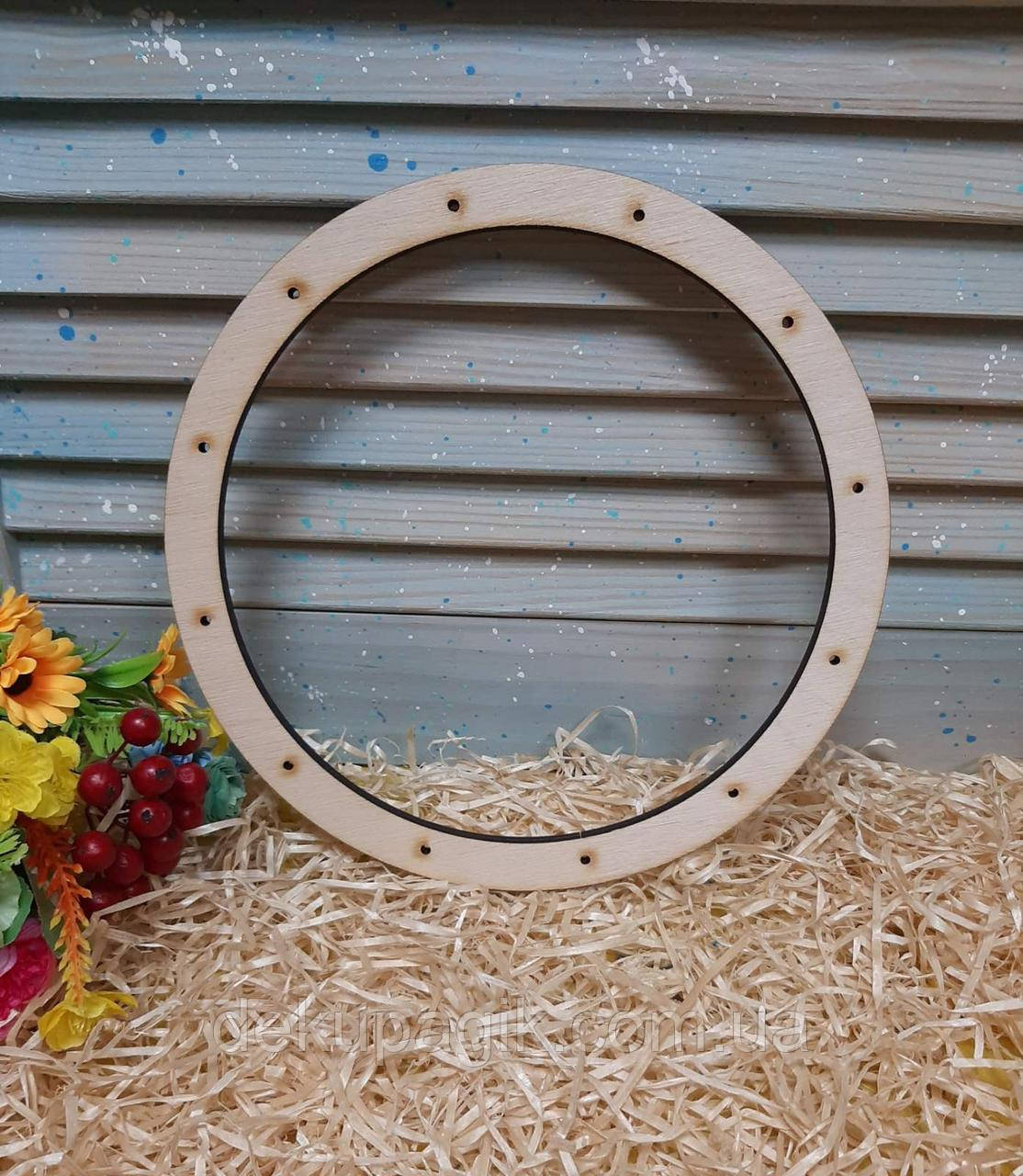 Кільце (ловець снів) 23см, 12 отворів (ширина ободка 1,7см), фото 1