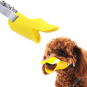 Намордник для собак Качка Quack силіконовий RESTEQ - м'який регульований намордник у вигляді дзьоба для дрібних порід, розмір S,