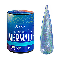 Гель для зміцнення натуральних нігтів F.O.X Shine Gel Mermaid 003 бірюзово-блакитний 20 мл