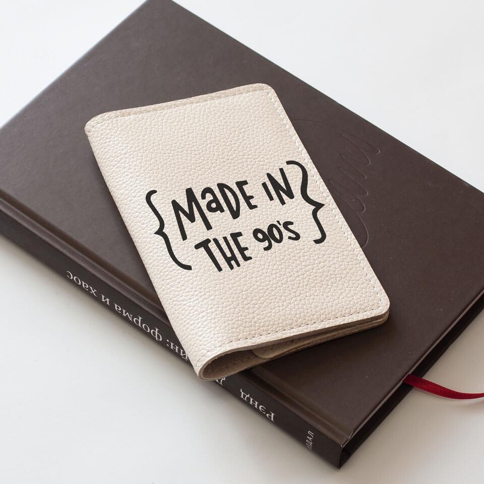 Обкладинка для паспорта "Made in the 90's", 13,5 х 9,5 см, фото 1