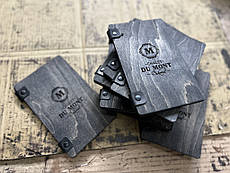 Папка чек-бук з ремінцями, рахівниця для ресторану з логотипом. Колір чорний. 1