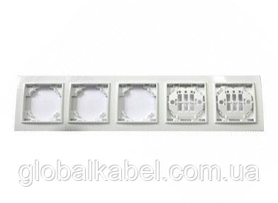 Рамка 5-я Milana GISelt, біла G8500, фото 1