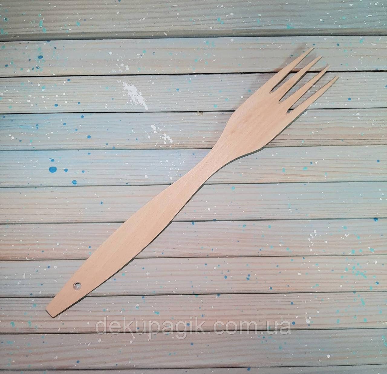 Вилка дерев'яна, 28см, фото 1