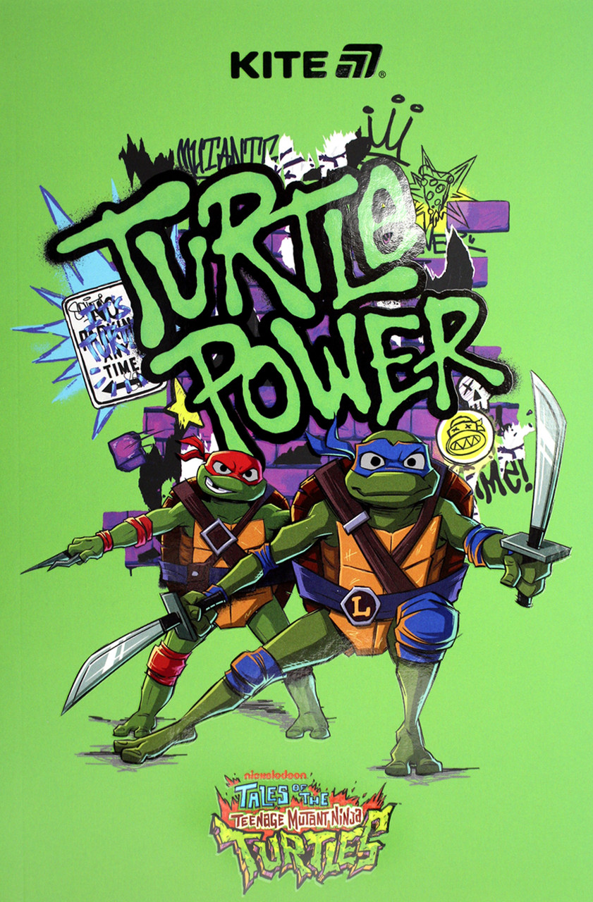 Блокнот А5 64арк. б/лін. м'яка обкл. Ninja Turtles термобіндер №NT25-193-1/Kite/(10), фото 1