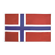 Прапор Норвегії RESTEQ 150×90 см — поліестеровий норвезький прапор для дому, вулиці та заходів, якісний та міцний Norwegian flag