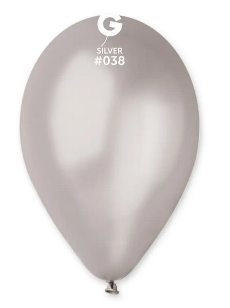 Повітряні кульки металік срібний 12" (30 см) Gemar, фото 1