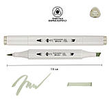 Маркер акварельний SANTI sketch, SM-60, жовто-сірий, фото 2