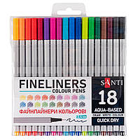 Набір файнлайнерів SANTI 18 кольорів