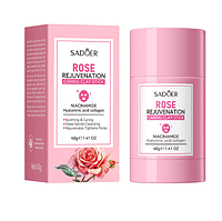 Тверда маска для глибокого очищення з  трояндою,ніцинамідом,колагеном  SADOER Rose Rejuvenation, 40