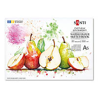 Скетчбук SANTI для акварелі А5 20 аркушів склейка 200г/м2