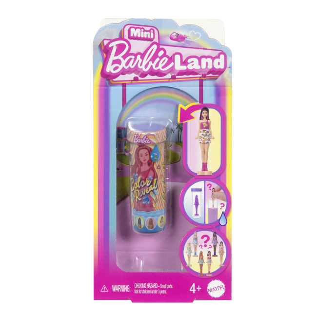 Мінілялечка-сюрприз Barbie "Color Reveal" серії "Mini BarbieLand" – райдужні та стильні, фото 1