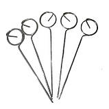 Голки RESTEQ з нержавійки 50 шт, голки для цінників 6 см Ø1.2 мм з кільцем, тримач цінника для продуктів, фото 3