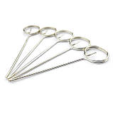 Голки RESTEQ з нержавійки 50 шт, голки для цінників 6 см Ø1.2 мм з кільцем, тримач цінника для продуктів, фото 4