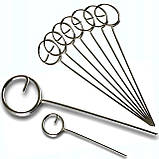 Голки RESTEQ з нержавійки 50 шт, голки для цінників 6 см Ø1.2 мм з кільцем, тримач цінника для продуктів, фото 6