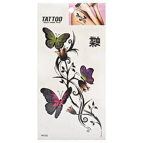 Тимчасове татуювання "Квіти та метелики Tattoo" Bambi 1020-HM1205, Toyman