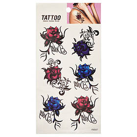 Тимчасове татуювання "Кольорові троянди Tattoo" Bambi 1020-HM347, Toyman