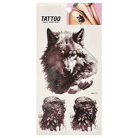 Тимчасове татуювання "Вовк та орел Tattoo" Bambi 1020-HM1717, Toyman