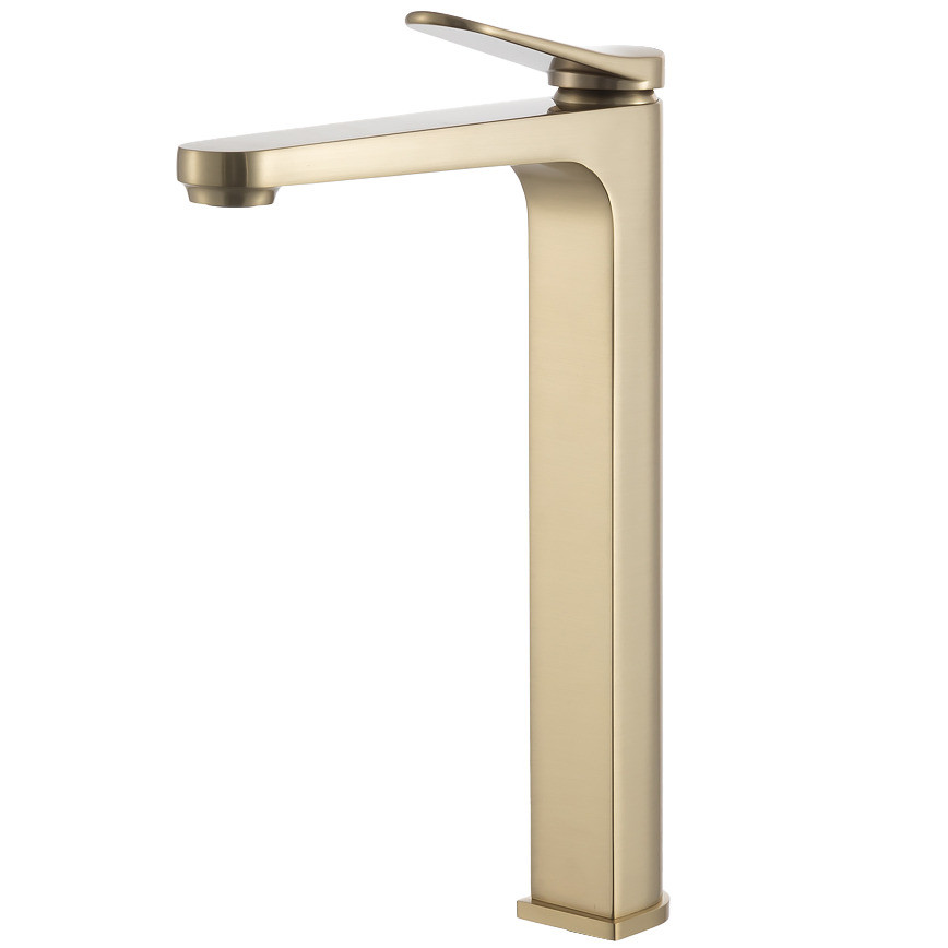 Змішувач для умивальника із високим виливом GAPPO золото латунь G1010-23, фото 1