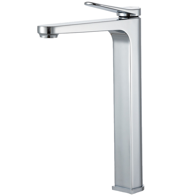 Змішувач для умивальника із високим виливом GAPPO хром латунь G1010-2, фото 1