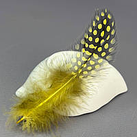 Пір'я курячі для рукоділля  5-10 см, ∼50шт - жовтий