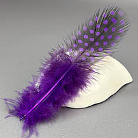 Пір'я курячі для рукоділля  5-10 см, ∼50шт - фіолетовий
