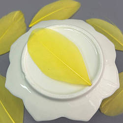 Пір'я гусячі для рукоділля  5-7 см, ∼50шт - жовтий