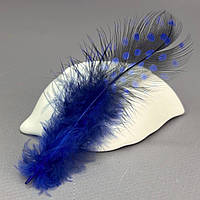 Пір'я курячі для рукоділля  5-10 см, ∼50шт - електрик