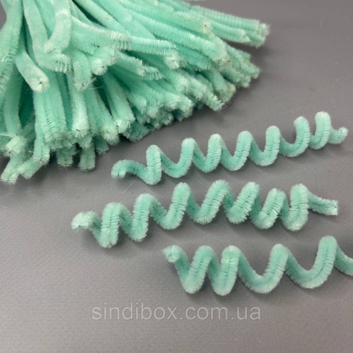 Пухнастий дріт (синель) 30 см - м'ятний, фото 1