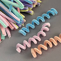 Пухнастий дріт (синель) 30 см - пастель мікс