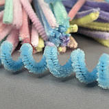 Пухнастий дріт (синель) 30 см - пастель мікс, фото 2