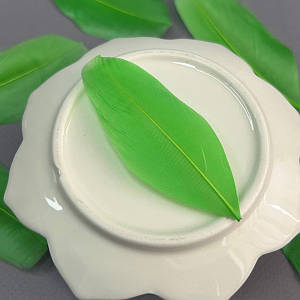 Пір'я гусячі для рукоділля  5-7 см, ∼50шт - салатовий