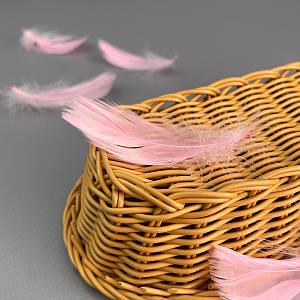 Пір'я гусячі для рукоділля 9-13 см, ∼95шт - рожевий