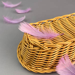 Пір'я гусячі для рукоділля 9-13 см, ∼95шт - бузковий