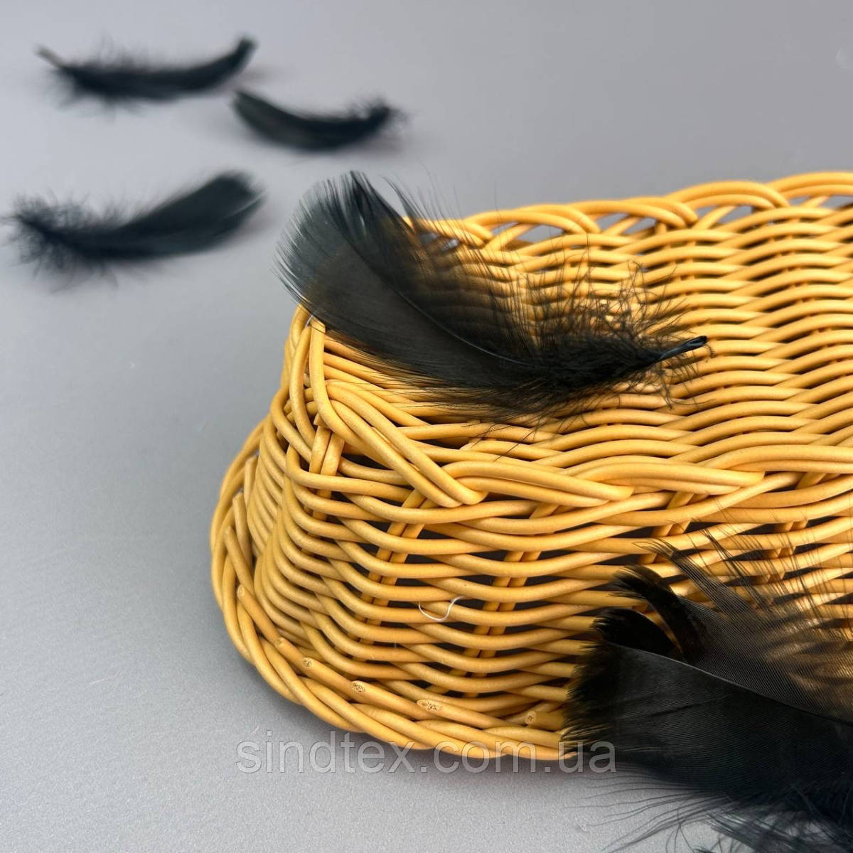 Пір'я гусячі для рукоділля 9-13 см, ∼95шт - чорний