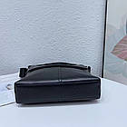 Чоловіча шкіряна сумка через плече планшет месенджер із натуральної шкіри чорна 21*23*5,5 см, фото 6