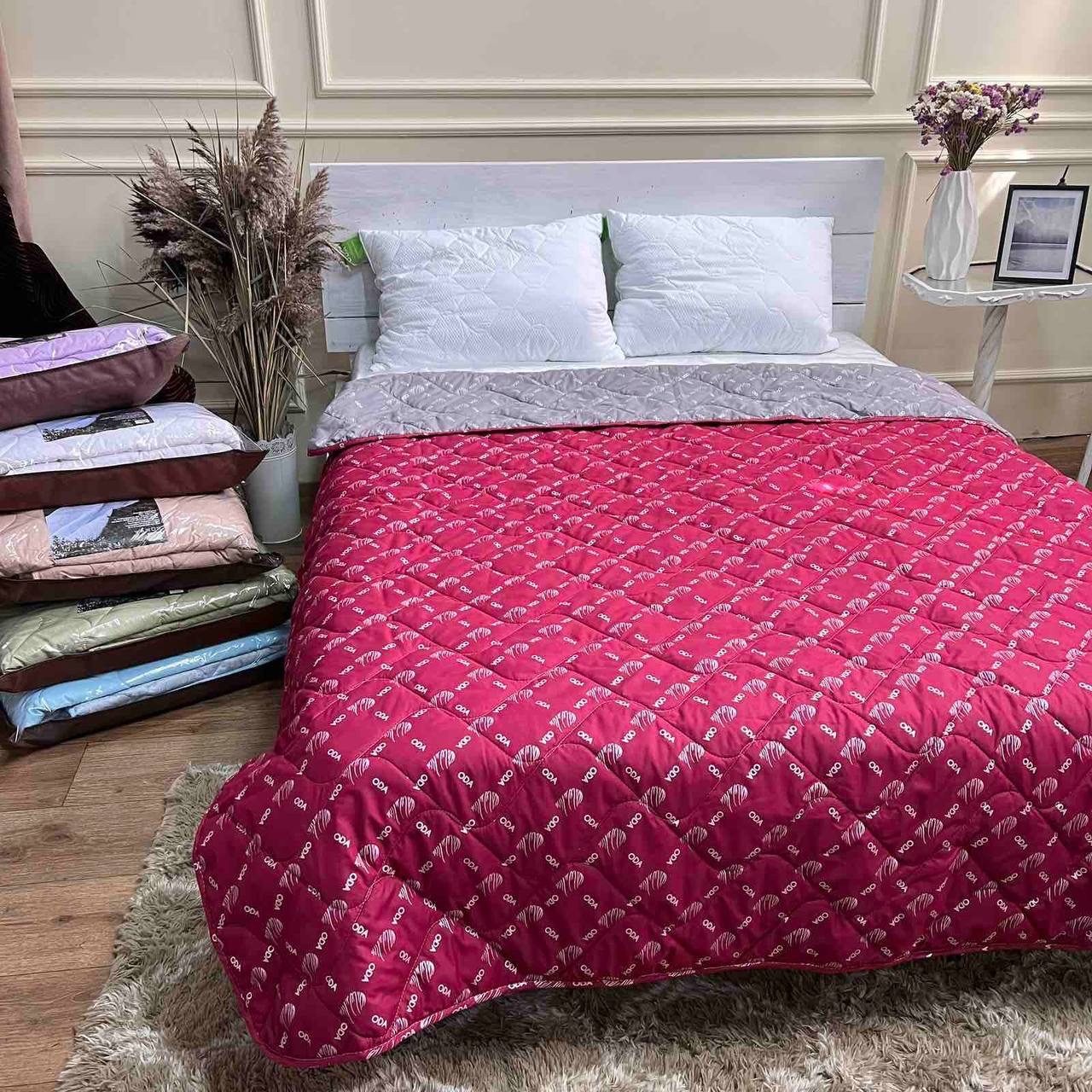 Ковдра літня двоспальна 175*215 см. Фабрична стьобана сертифікована ковдра ODA, фото 1