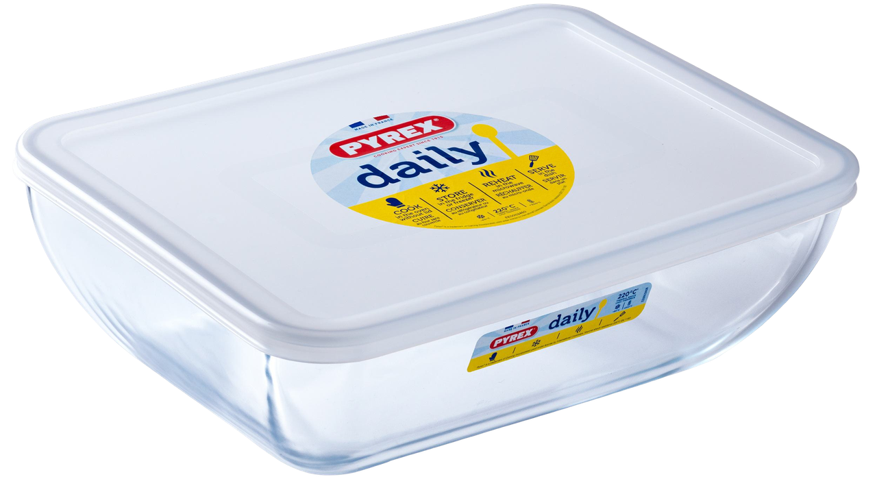Форма з кришкою Pyrex Daily, 28х22 см, фото 1